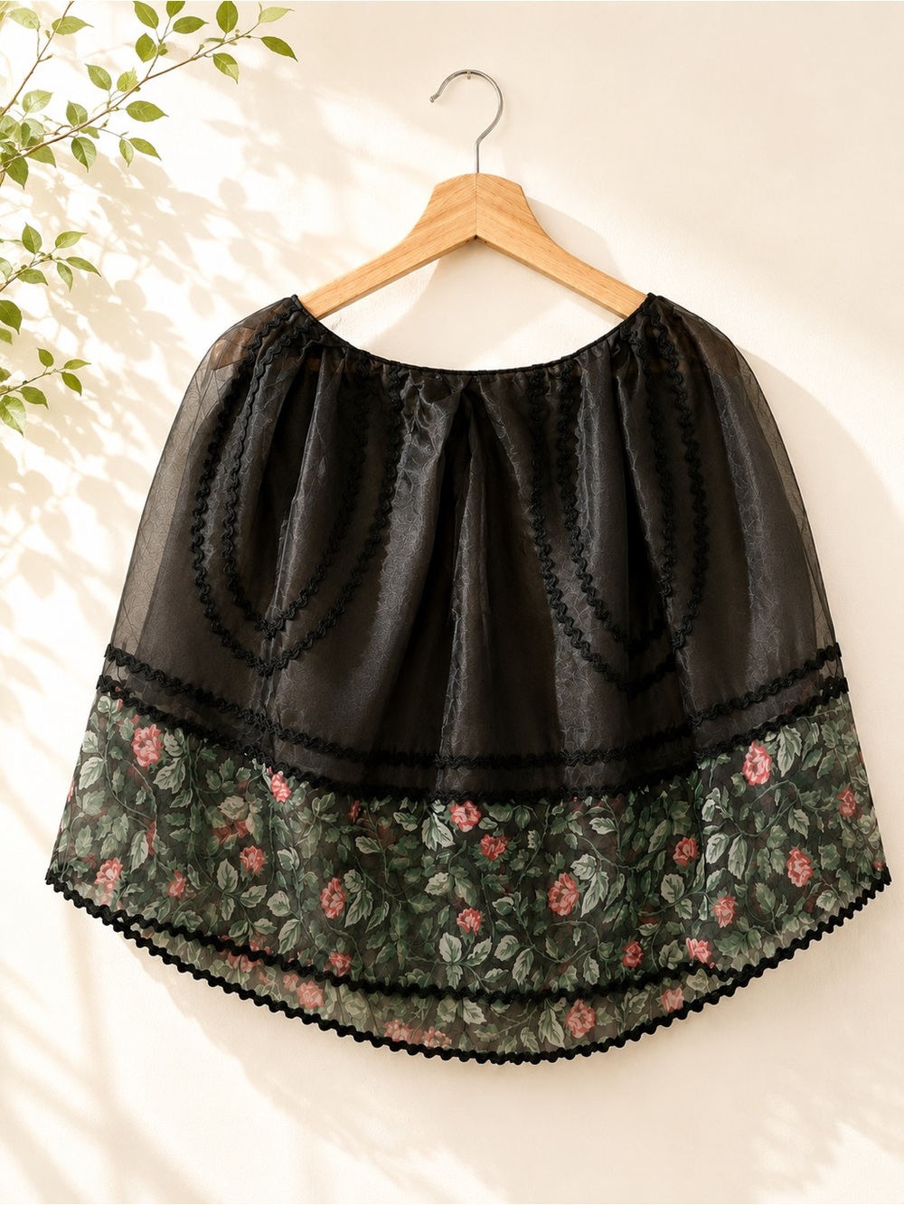 Coach 1941 Runway Sheer Floral Organza Apron Mini Skirt NWT Size 0